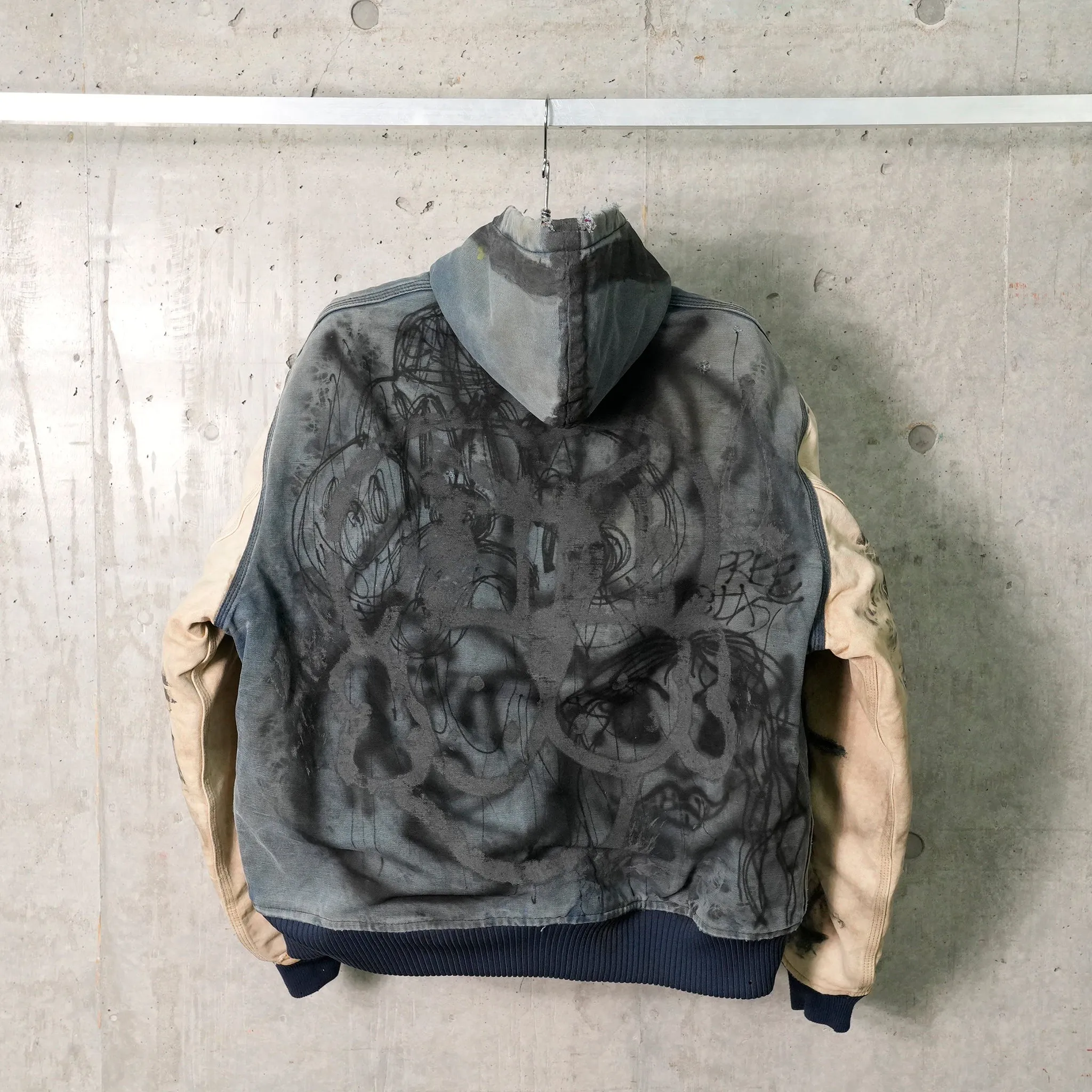 UP-CYCLE EMBROIDERED CARHARTT JACKETS 2-PACK / BLACK/CREAM