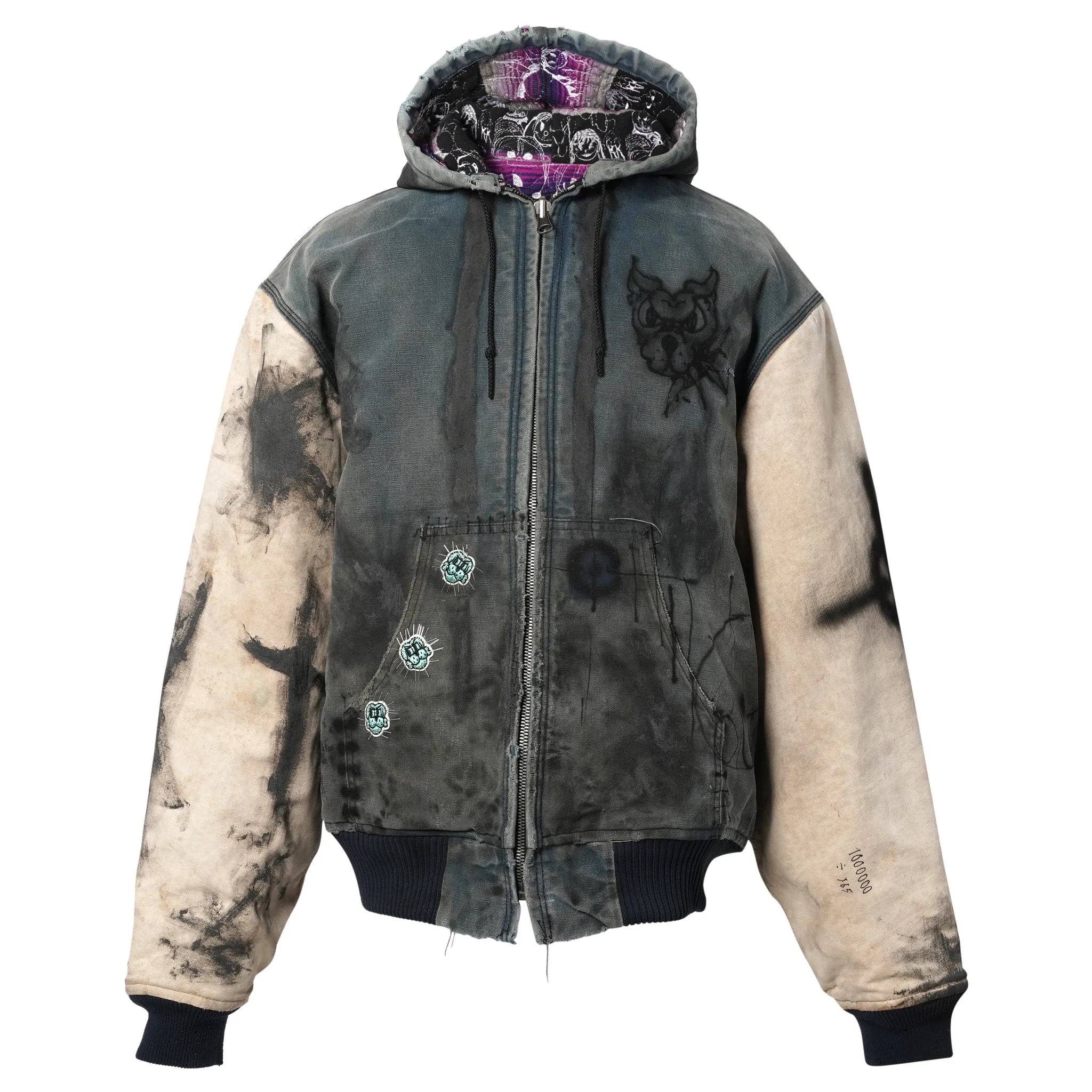 UP-CYCLE EMBROIDERED CARHARTT JACKETS 2-PACK / BLACK/CREAM