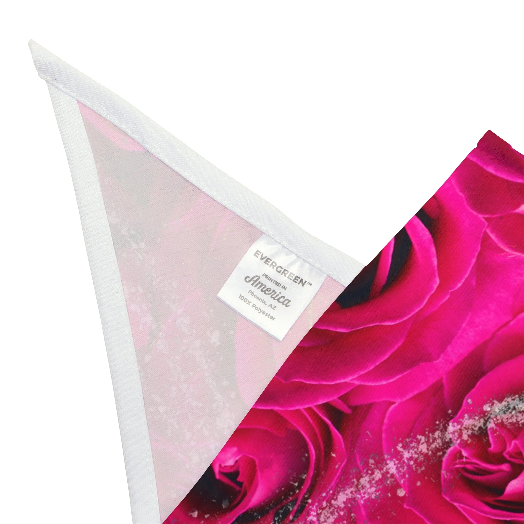 Vibrant Fushia Floral "Bridal Assistant" Pet Bandana, Bridal Engagement Wedding Botanical Print, Pet Lover CatLady Gift For Bride and Groom