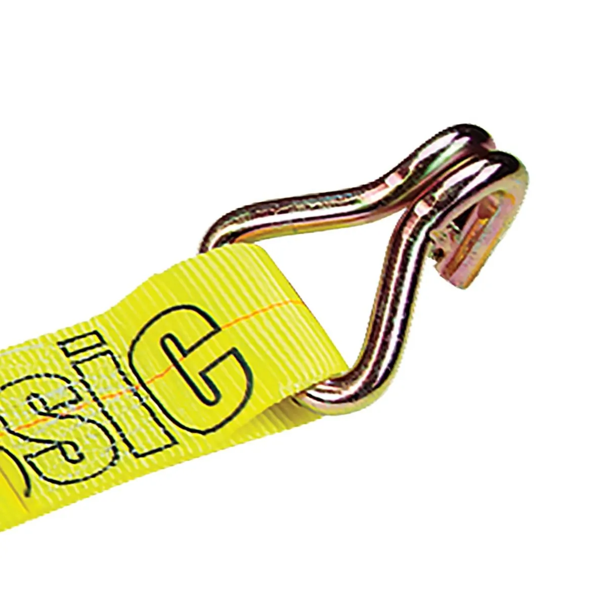 VULCAN Ratchet Strap with Wire Hooks - 3 Inch x 27 Foot - Classic Yellow - 5,000 Pound Safe Working Load