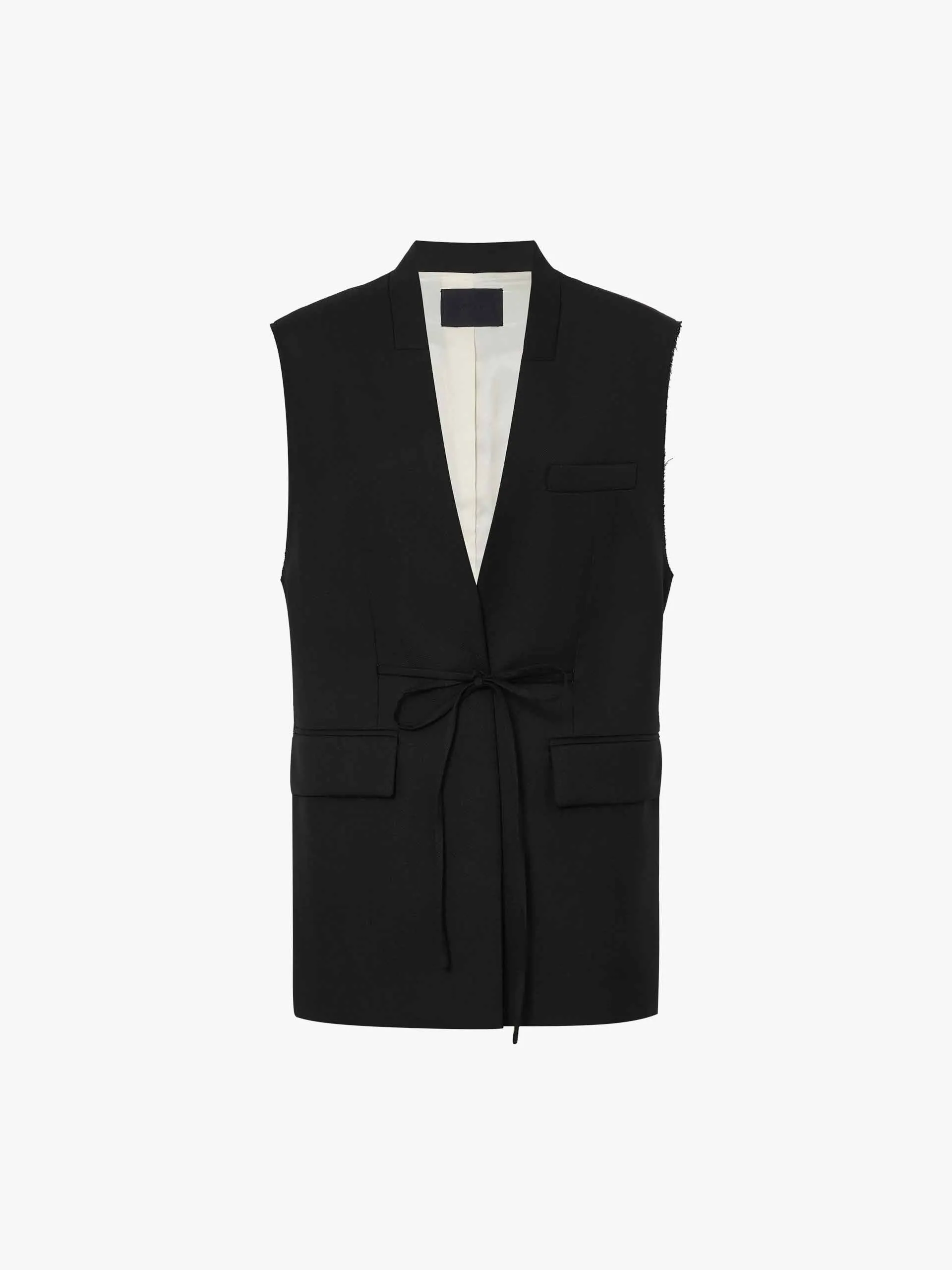 Wool Blend Long Waistcoat