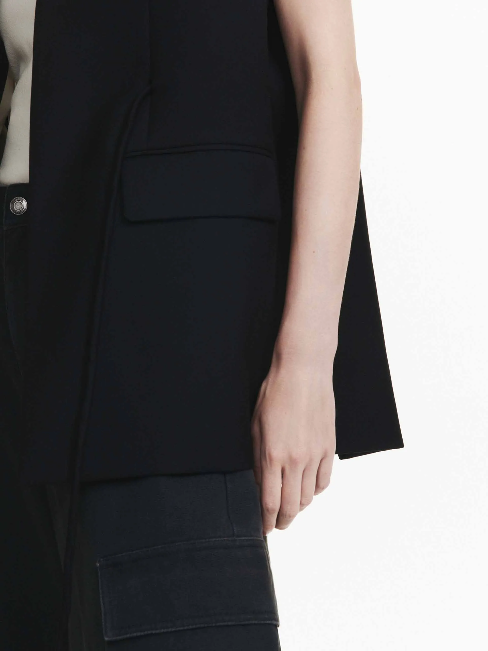 Wool Blend Long Waistcoat