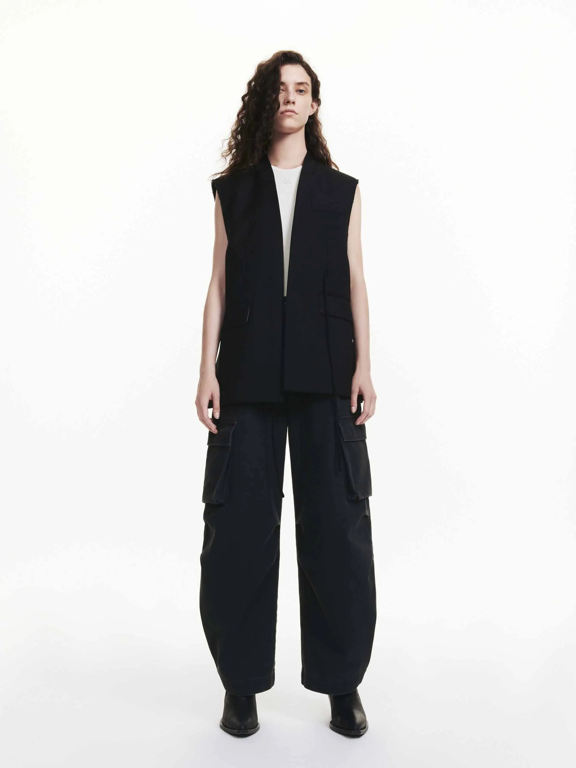 Wool Blend Long Waistcoat